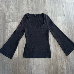 Elegant Black Sparkly Women's Top